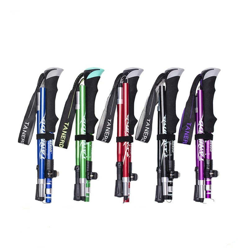 5-Section Outdoor Fold Trekking Poles-USA Camp Zone