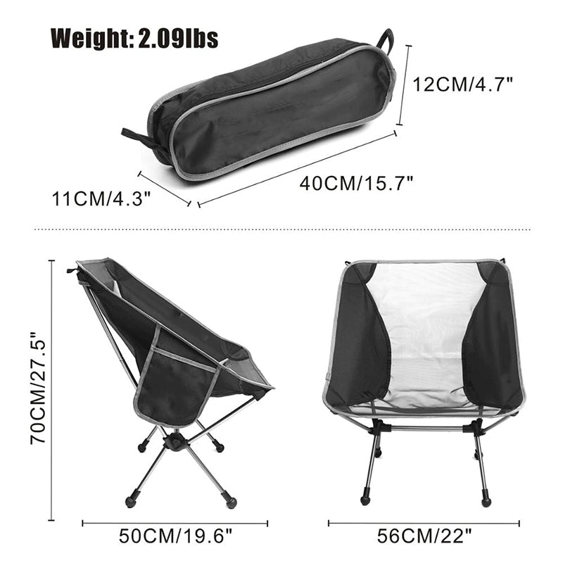 Superhard High-Load Outdoor Camping Portable Folding Chair-USA Camp Zone