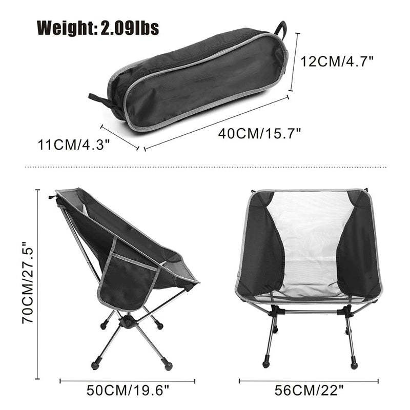 Superhard High-Load Outdoor Camping Portable Folding Chair-USA Camp Zone