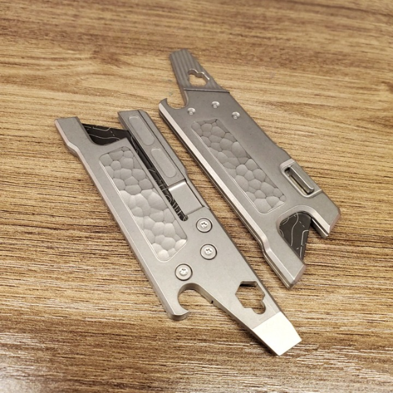 Titanium Alloy Pocket Tactical Paper Cutter Knife-USA Camp Zone