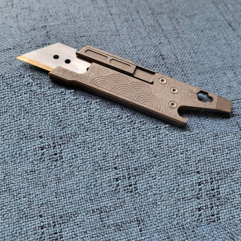 Titanium Alloy Pocket Tactical Paper Cutter Knife-USA Camp Zone