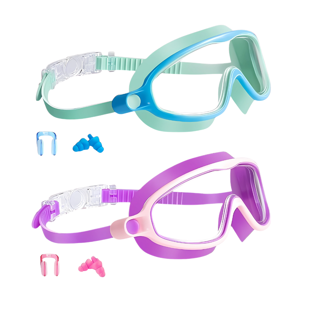 Pack Of 2 Kids Anti Fog Swim Goggles