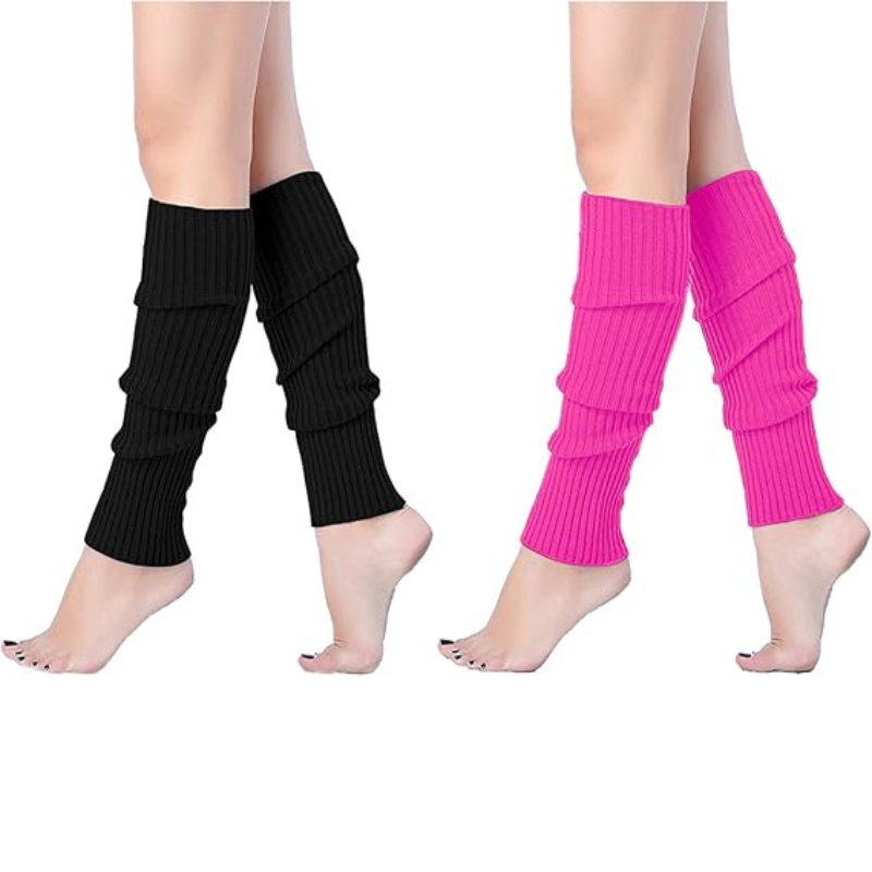 Pack Of 2 Women Juniors Ribbed Leg Warmers