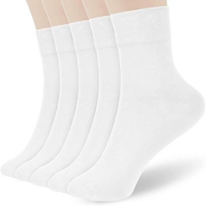 Pack Of 5 Soft Cozy Thin Crew Socks For Women