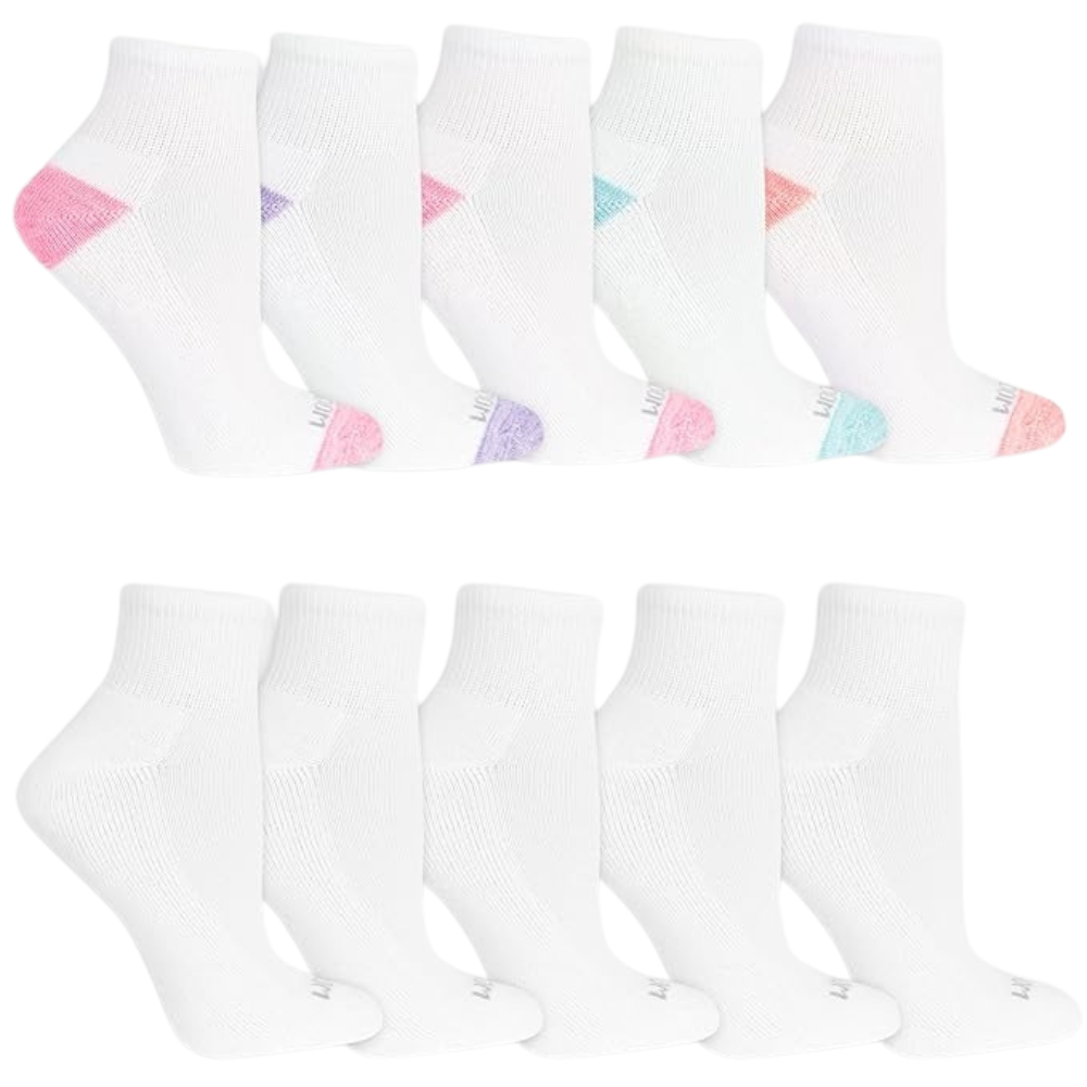 Pack Of 10 Women Cushioned Low Cut Socks 
