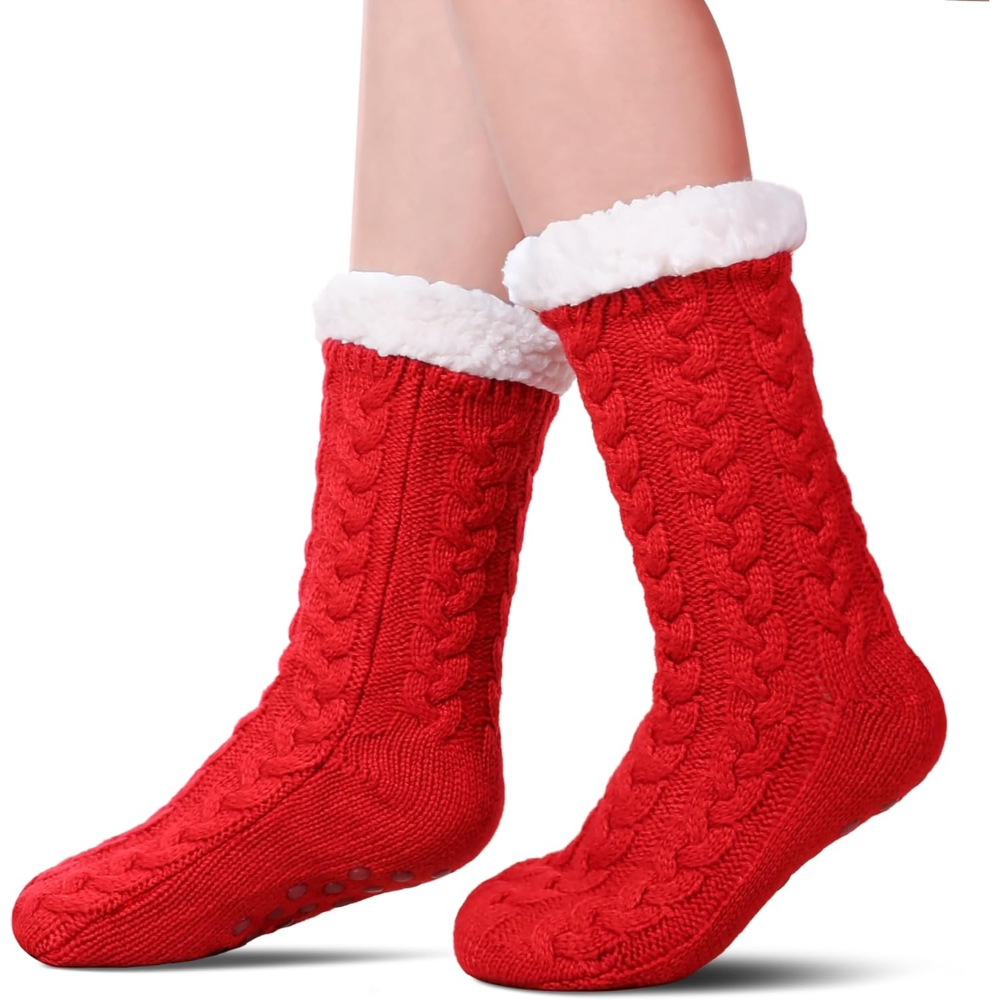 Women Winter Super Soft Warm Cozy Fleece Lined Fuzzy Slipper Socks