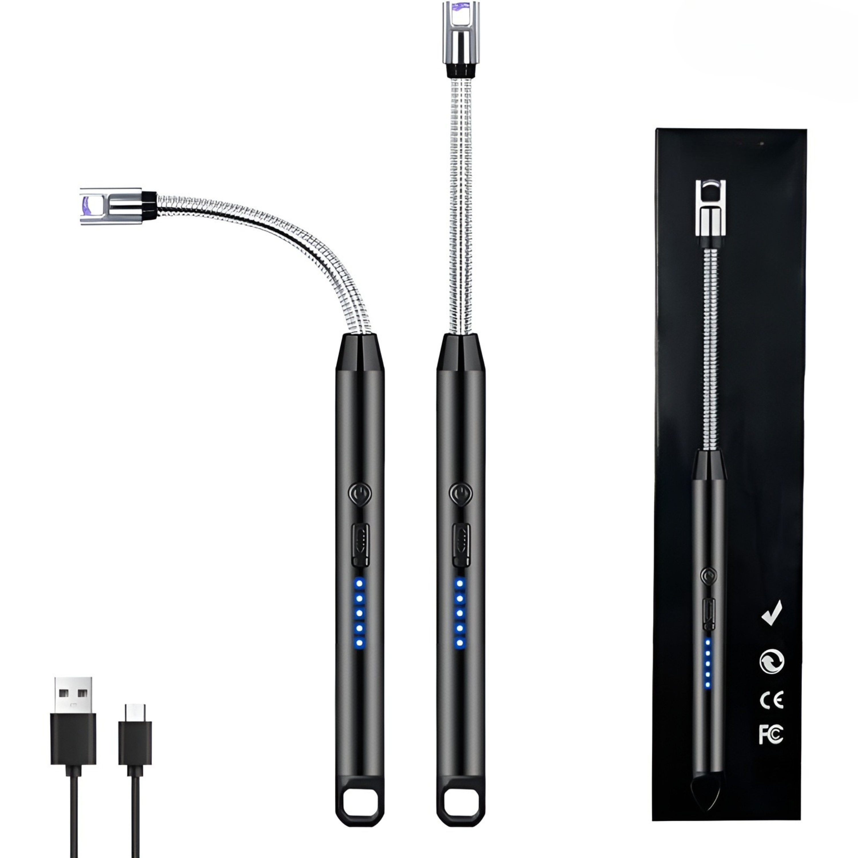 Pack of 2 Windproof Flameless Electric Candle Lighter