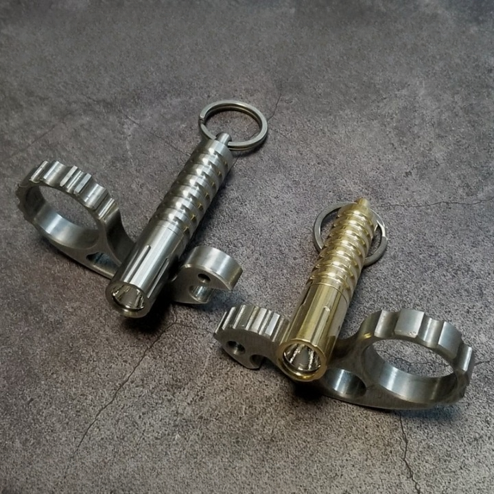 Titanium Alloy Copper Brass Outdoor Camping Pocket Torch LED Flashlight-USA Camp Zone