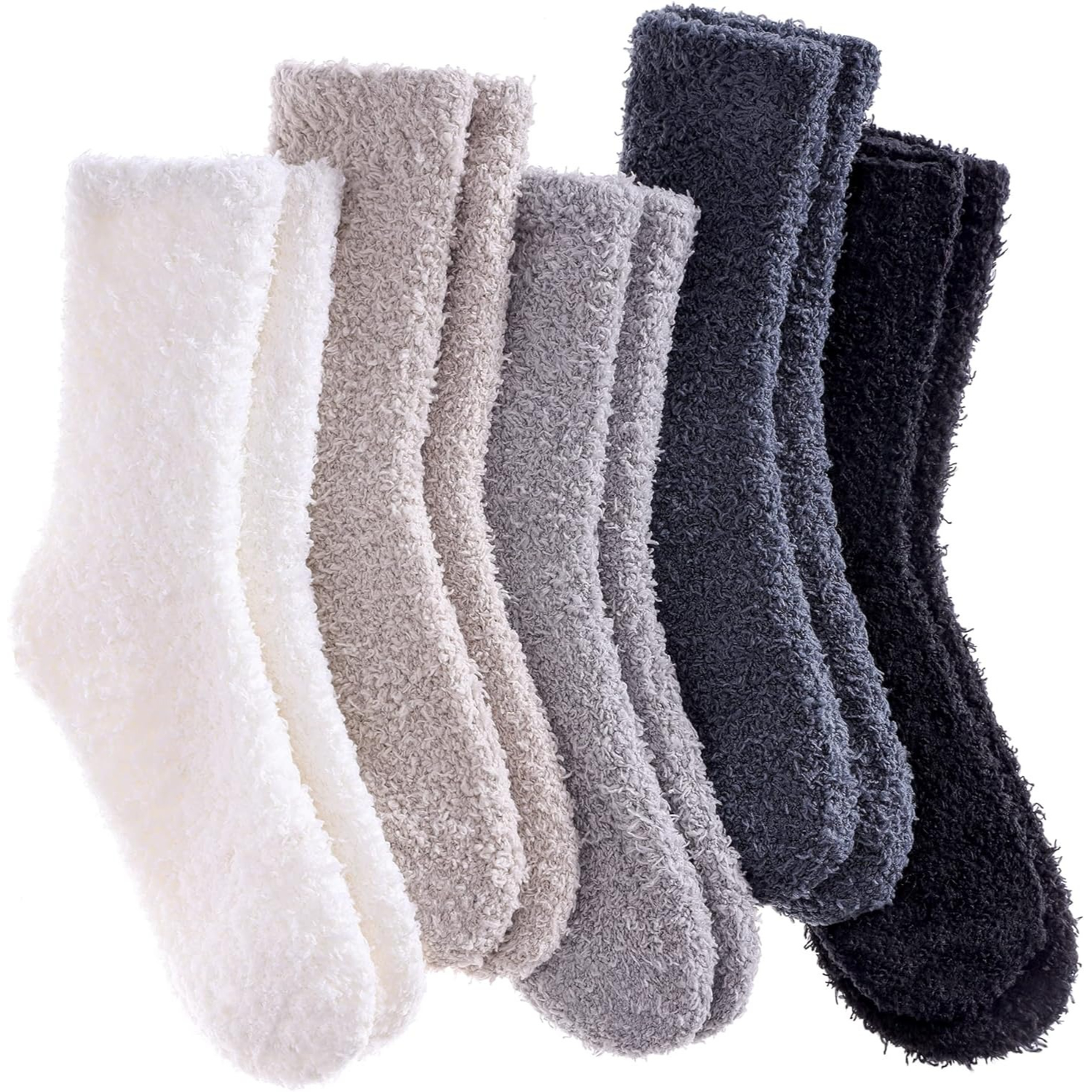 5 Pairs Women Super Soft Fuzzy Plush Warm Winter Slipper Socks
