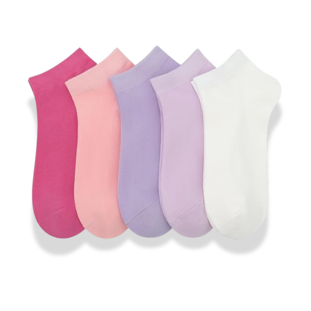 Pack Of 5 Lightweight Pastel Color Soft Sock