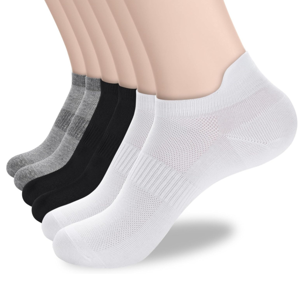 6 Pairs Men and Womens Ankle Thin Athletic Running Low Cut Socks