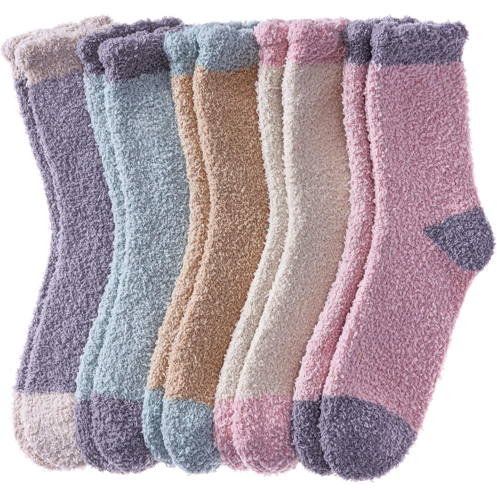 Women Super Soft Fuzzy Cozy Microfiber Winter Warm Slipper Socks