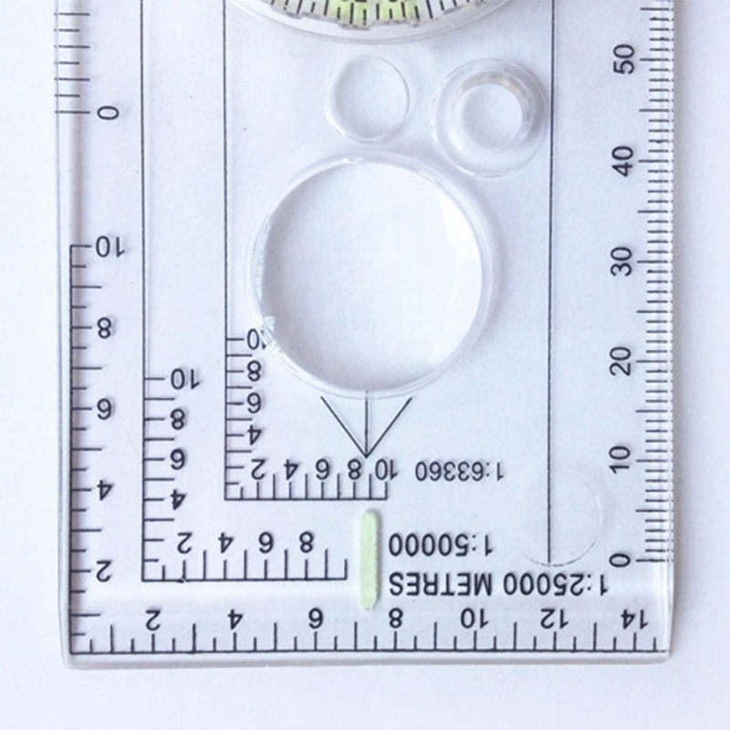 Drawing Scale Compass Folding Map Ruler-USA Camp Zone