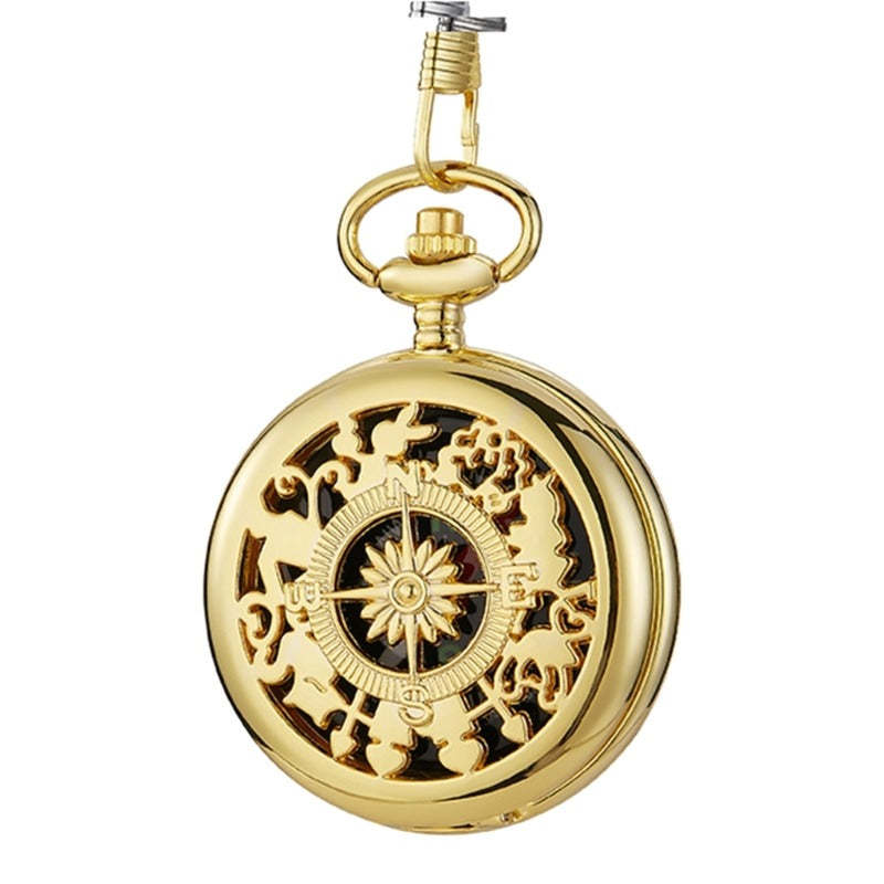 Engrave Pocket Watch Compass-USA Camp Zone