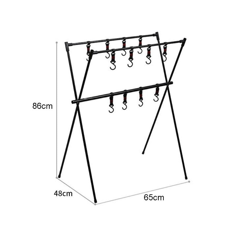 Folding Portable Camping Hanging Rack Tripod Hanger With Hook-USA Camp Zone