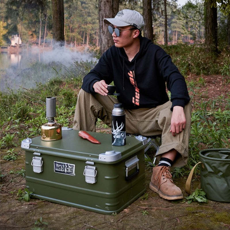 47L Aluminum Alloy Outdoor Camping Storage Box-USA Camp Zone