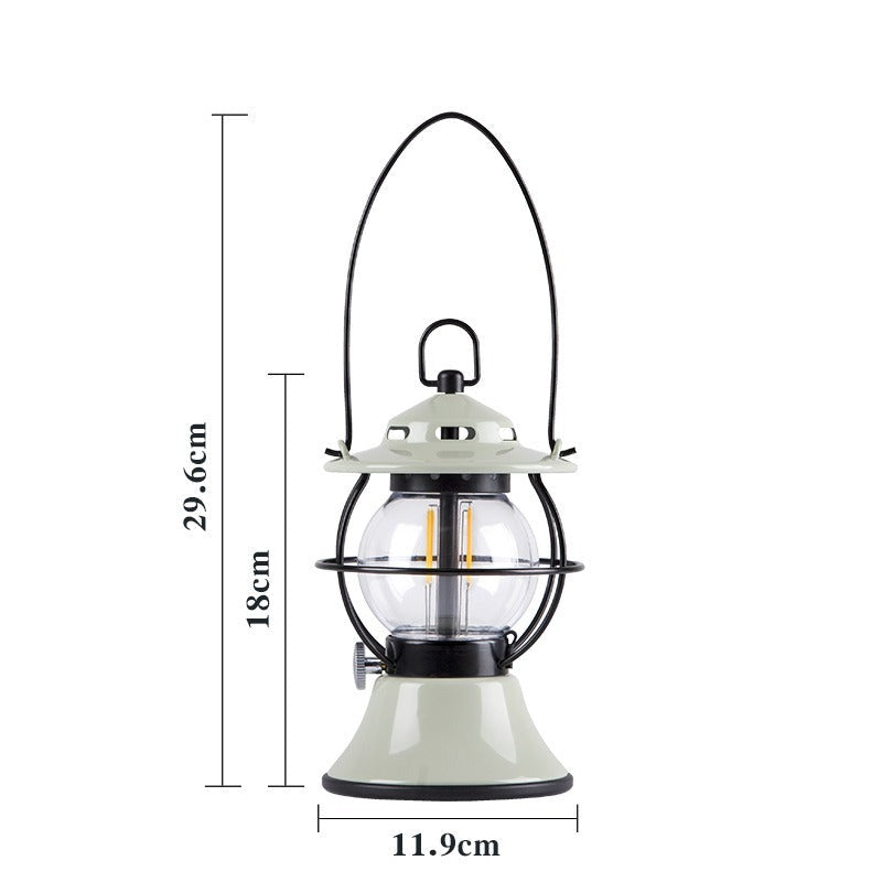 LED Retro Outdoor Camping Lantern Rechargeable Tent Light-USA Camp Zone