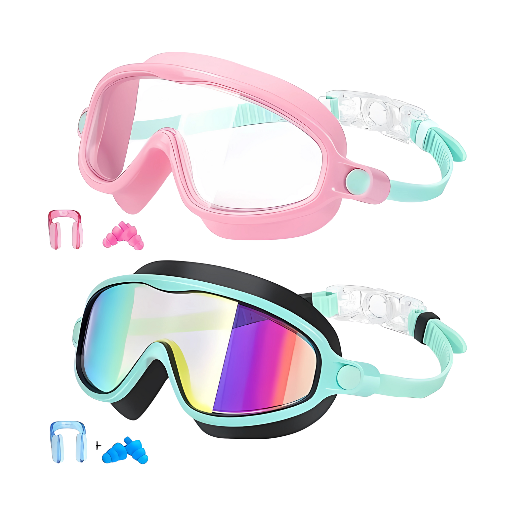 Pack Of 2 Kids Anti Fog Swim Goggles