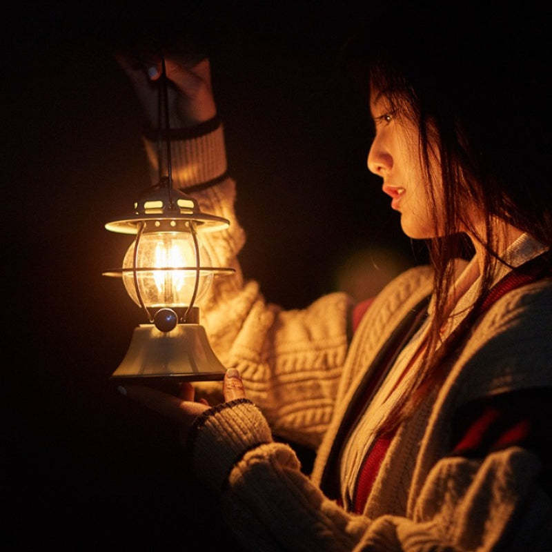 LED Retro Outdoor Camping Lantern Rechargeable Tent Light-USA Camp Zone