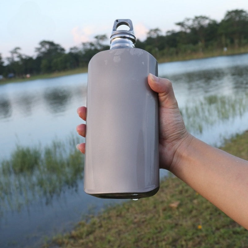 Titanium Water Wine Coffee Tea Bottle Flask-USA Camp Zone