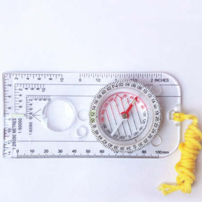 Drawing Scale Compass Folding Map Ruler-USA Camp Zone