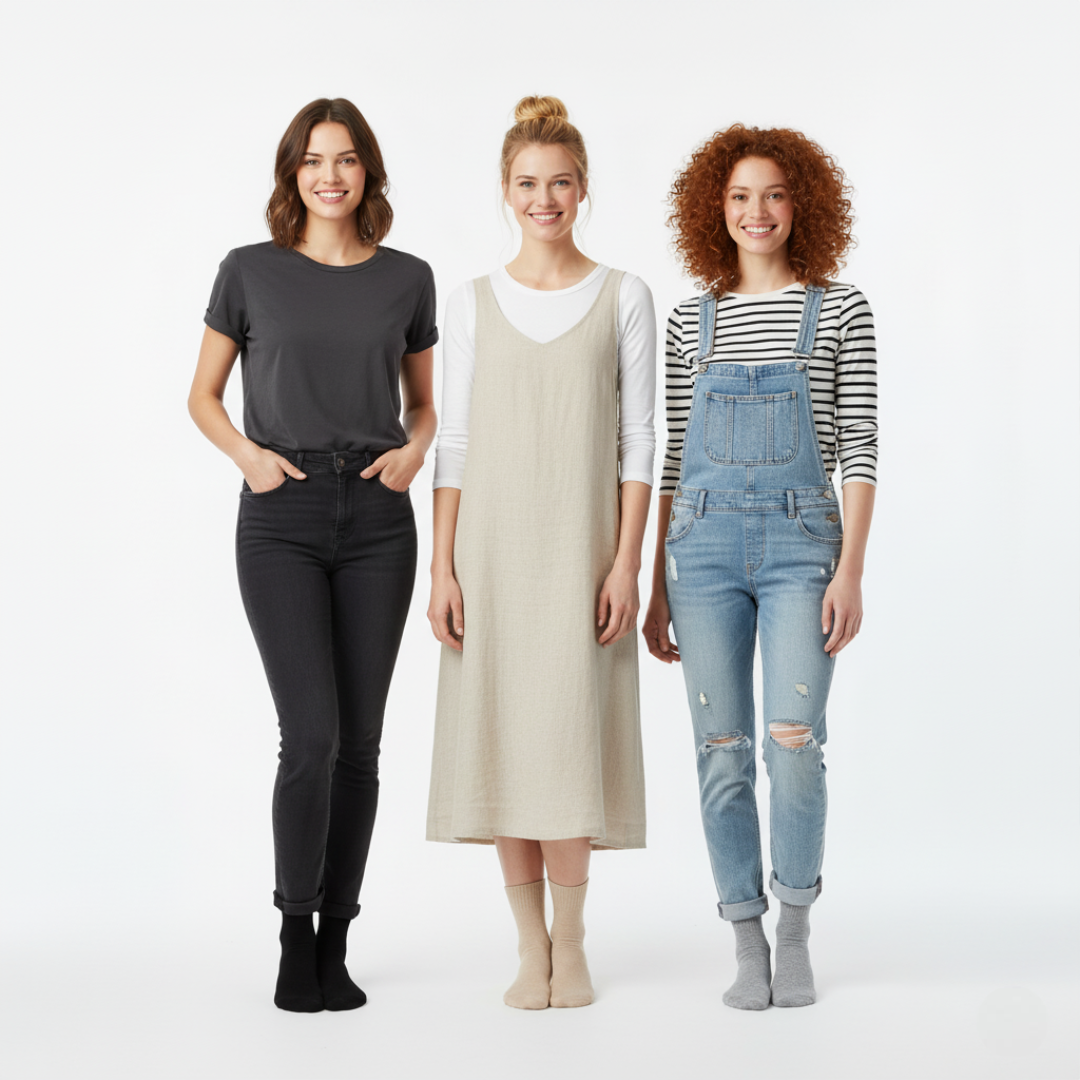 3 Pairs Bamboo Mini Crew Socks For Women