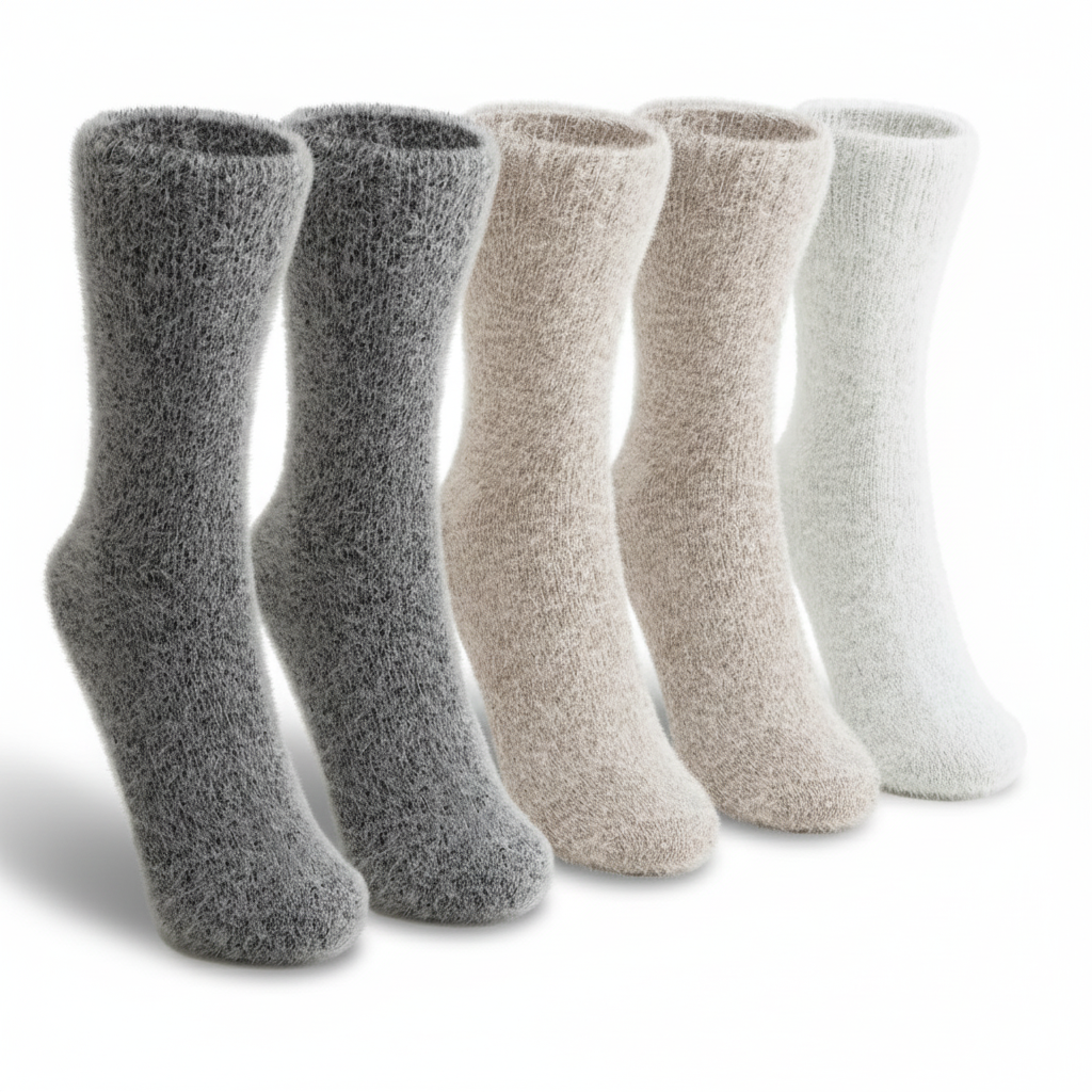 Women Fluffy Slipper and Boot Fuzzy Winter Cozy Socks