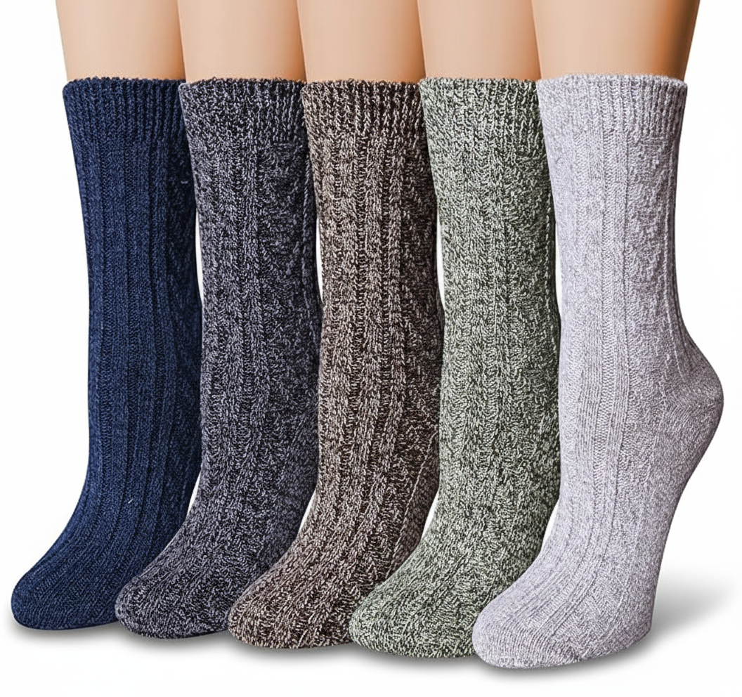 5 Pairs Of Wool Socks For Women