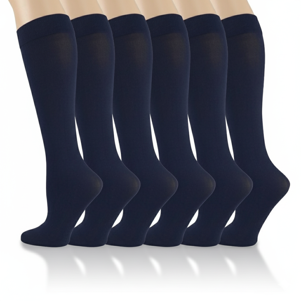 6 Pairs Women Stretchy Spandex Trouser Socks