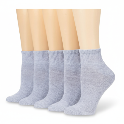 6 Pair Athletic Cushioned Quarter Socks With Arch Compression