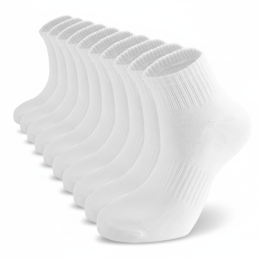 5 Pairs Women Ankle Thin Cotton Gym Athletic Mini Crew Socks