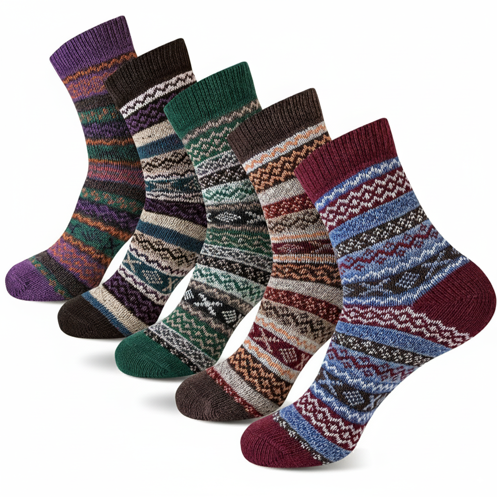 Winter Warm Soft Crew Wool Socks for Men and Women