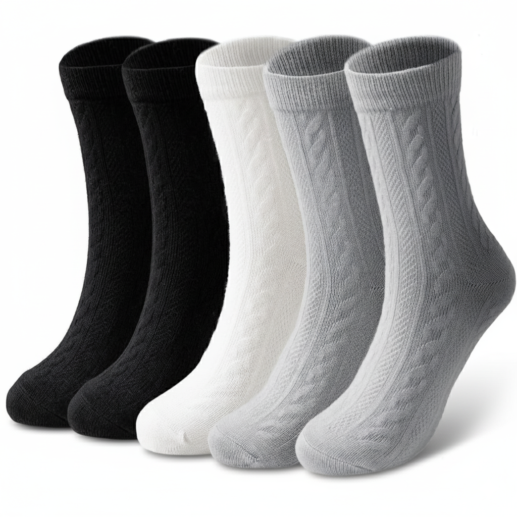 Women Fluffy Slipper and Boot Fuzzy Winter Cozy Socks