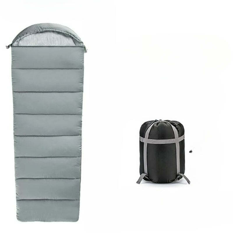 Gray Two Season Camping Sleeping Bag-USA Camp Zone
