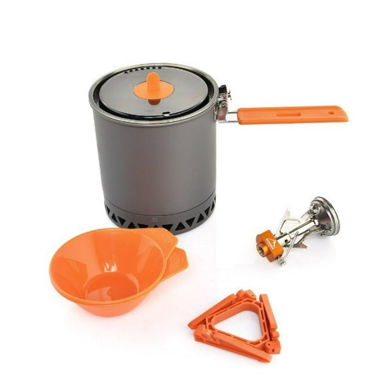 Camping Cookware Set With Gas Burner-USA Camp Zone