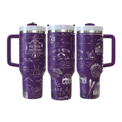Lake Life Travel Tumbler-USA Camp Zone