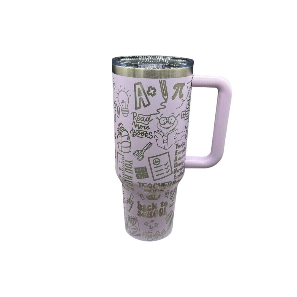 Educational Themed Teacher Laser Engraved Personalized Tumbler
