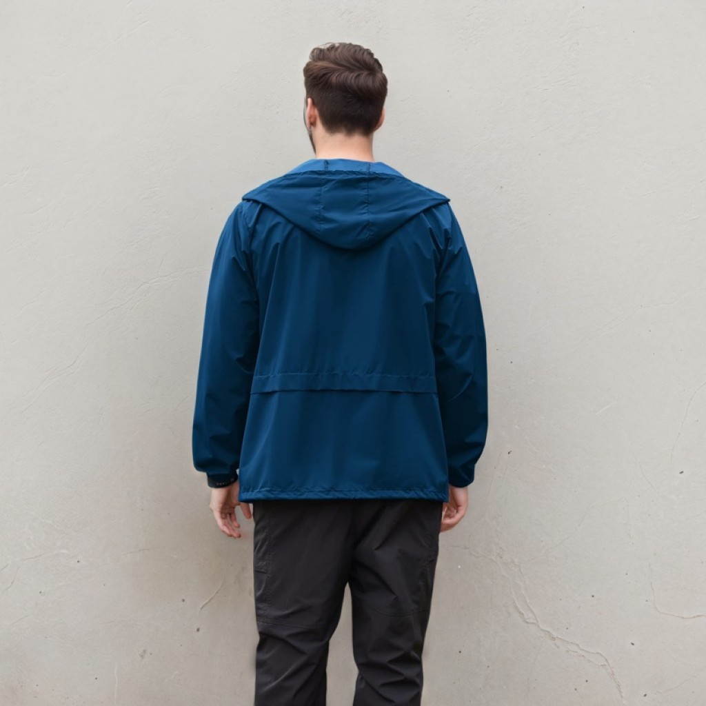 Men Packable Waterproof Rain Jacket
