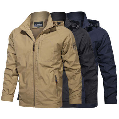 Men Waterproof Camping Military Jacket-USA Camp Zone