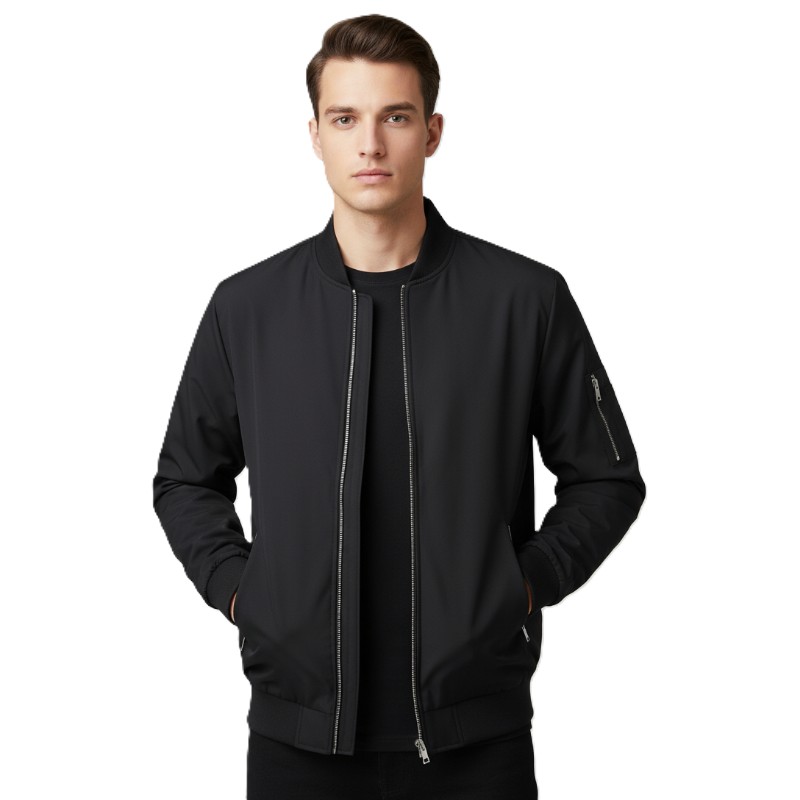 Mens Casual Bomber Jacket Lightweight Windbreaker for Spring and Fall