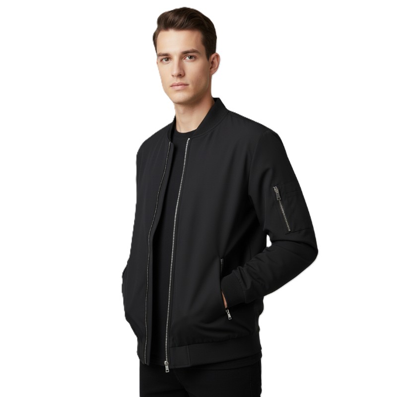 Mens Casual Bomber Jacket Lightweight Windbreaker for Spring and Fall