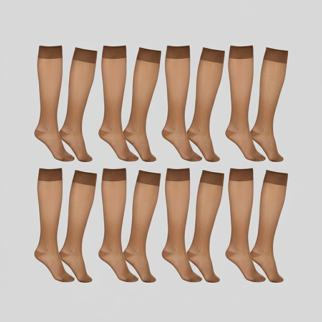 One Size Sheer High Length Nylon Socks