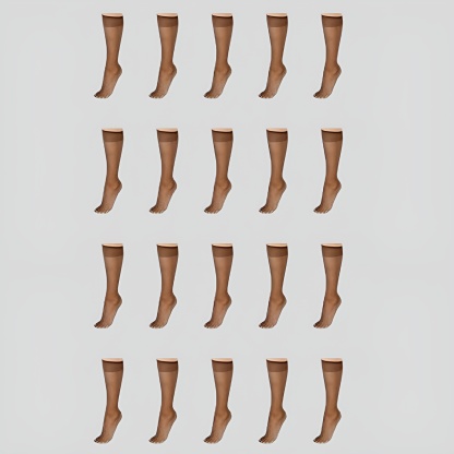 One Size Sheer High Length Nylon Socks