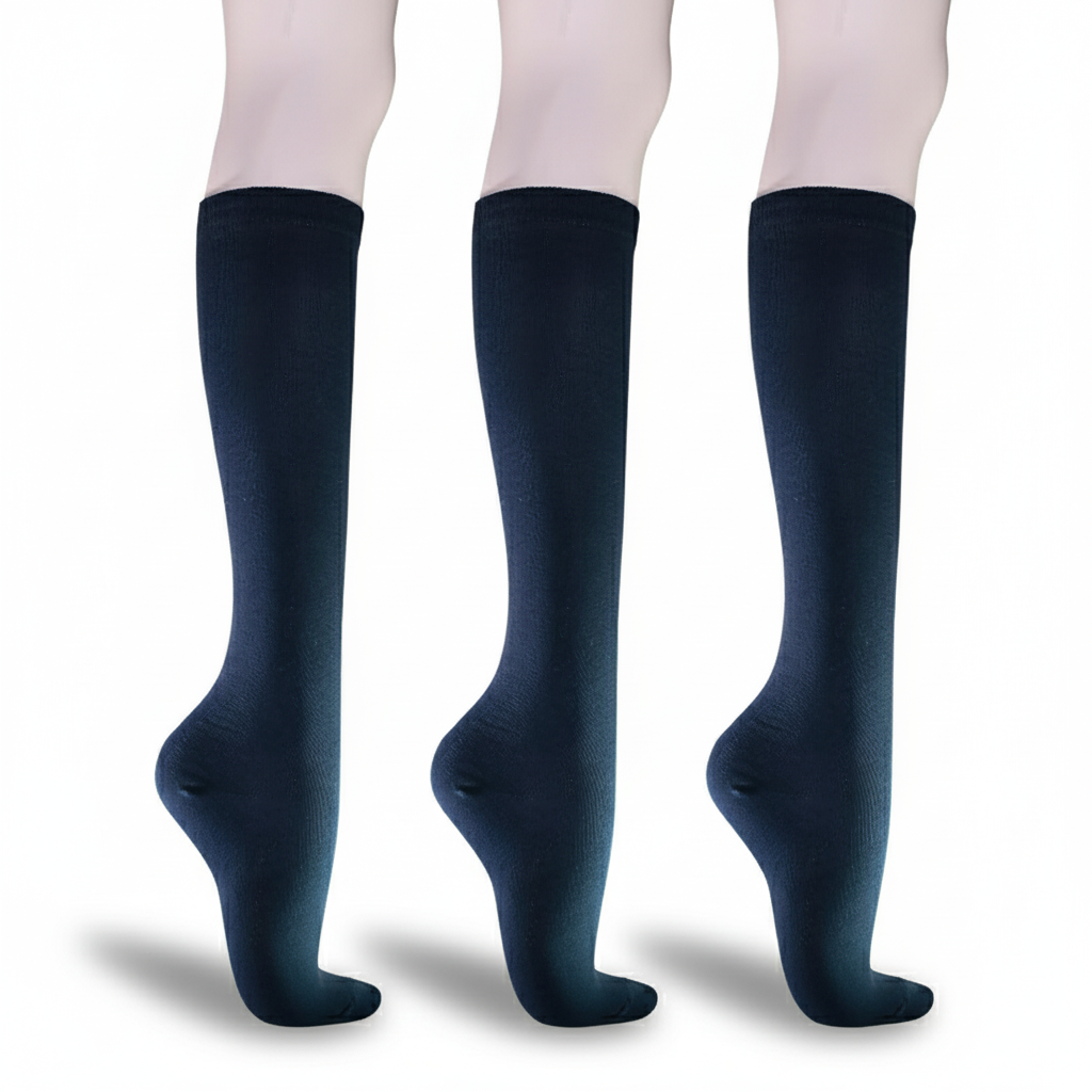 Pack Of 3 Solid And Striped Fashion Socks