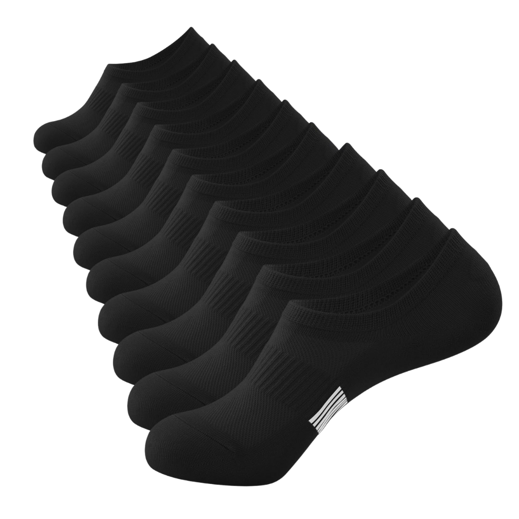 Pack Of 5 Low Cut Non Slip Athletic Cotton Invisible Socks