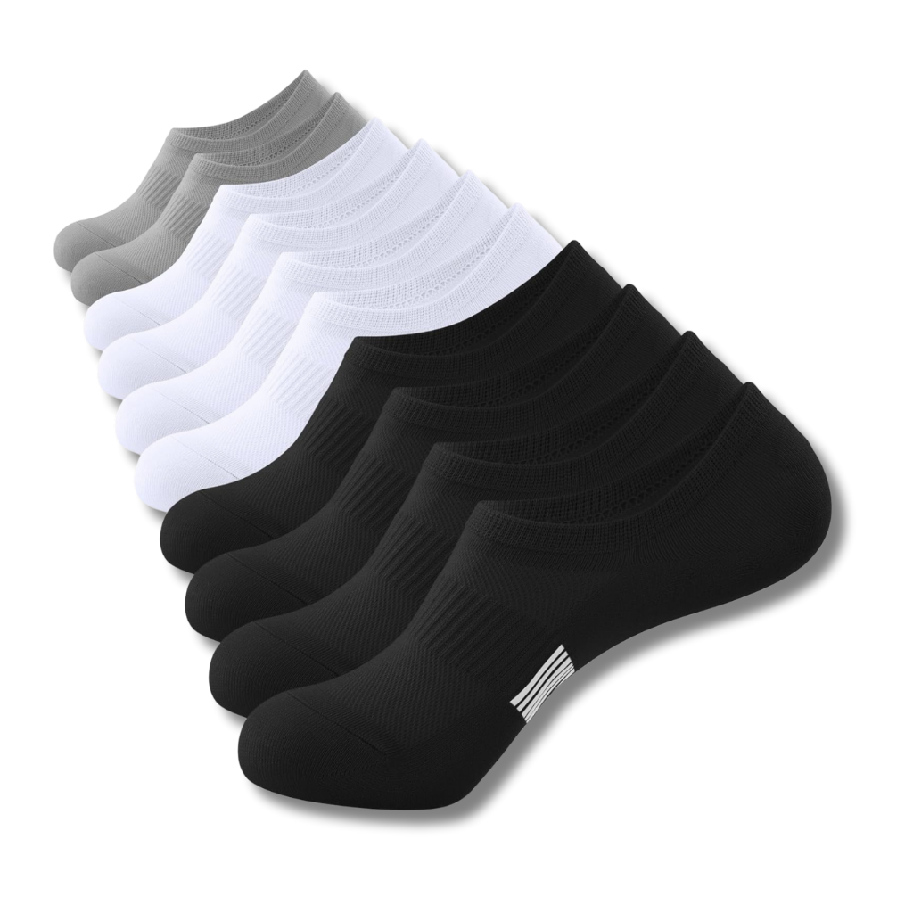 Pack Of 5 Low Cut Non Slip Athletic Cotton Invisible Socks
