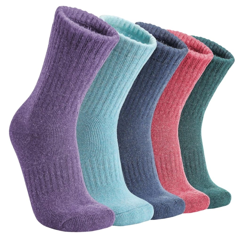 Pack Of 5 Merino Wool Hiking Warm Winter Socks 