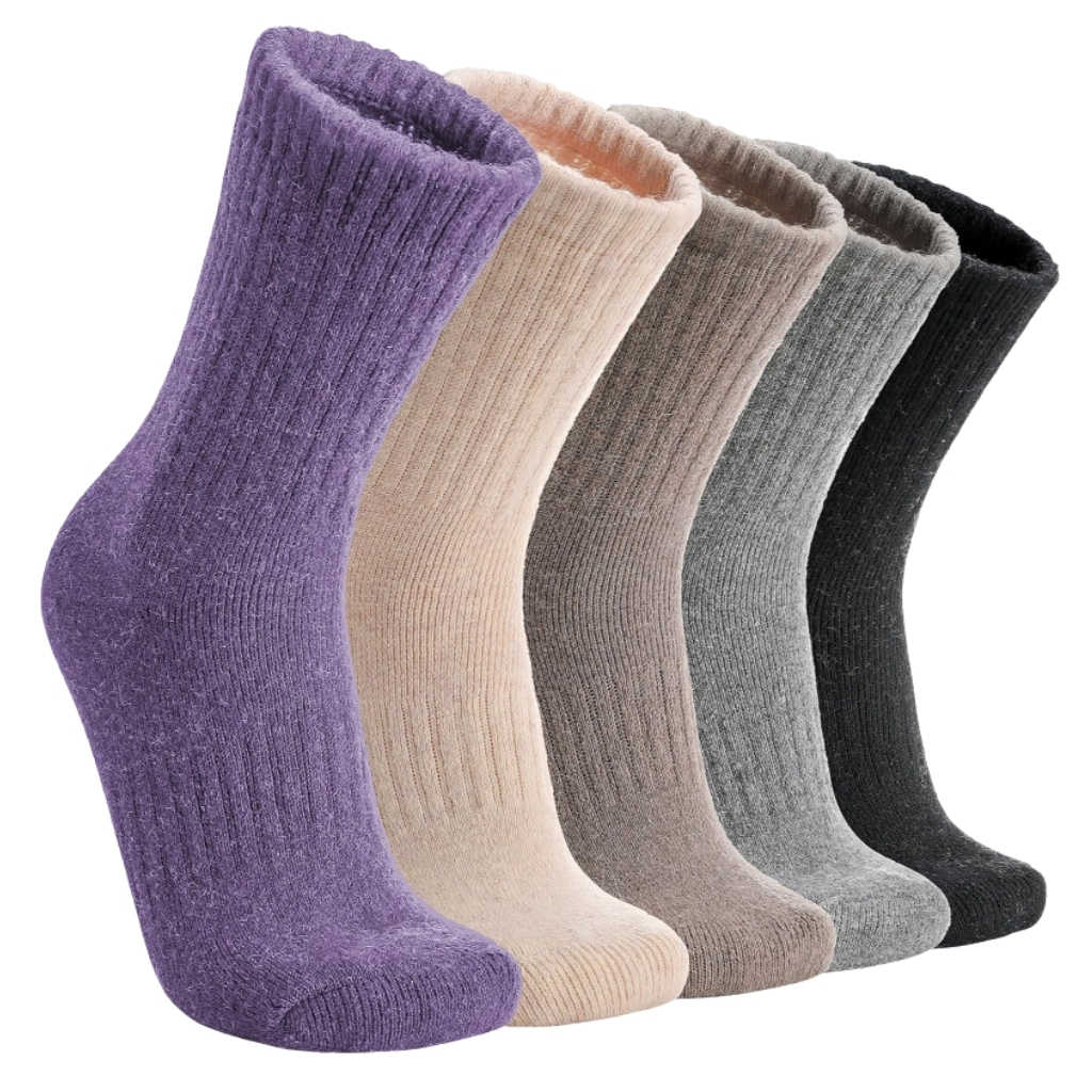 Pack Of 5 Merino Wool Hiking Warm Winter Socks 
