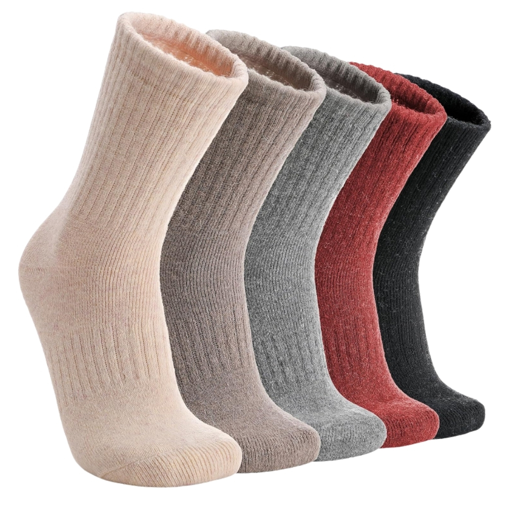 Pack Of 5 Merino Wool Hiking Warm Winter Socks 
