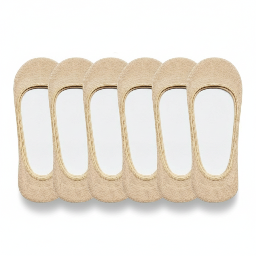 Pack Of 6 Invisible No Show Socks